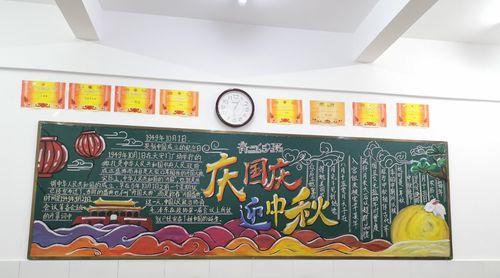 各年级各班各展风采以黑板报的形式表达了每位同学对祖国的美好
