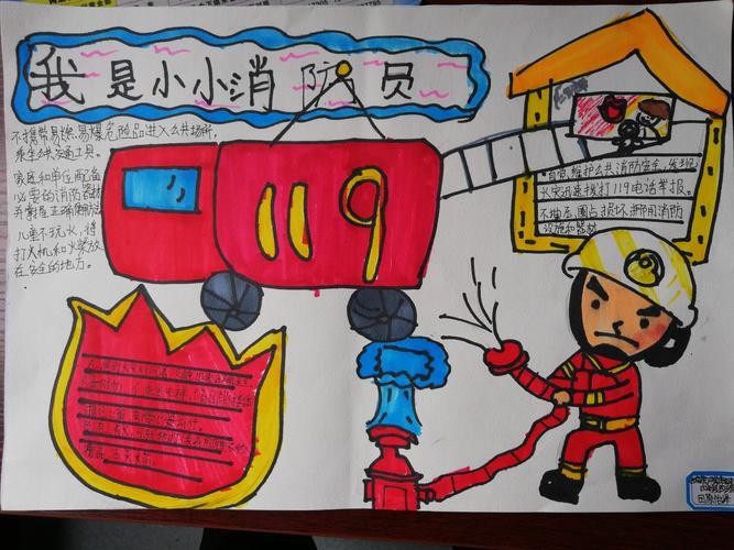 年级手抄报我是小小消防员绘画手抄报这是我画的小小消防员手抄报三