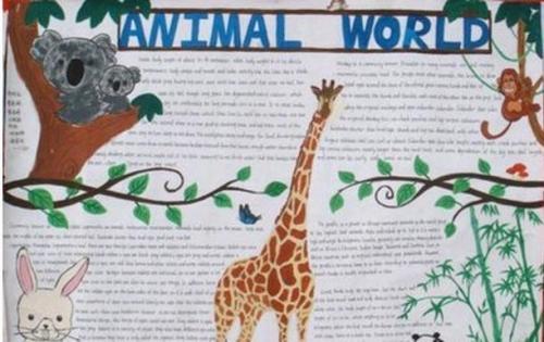 七年级关于动物的英语手抄报 关于动物的手抄报