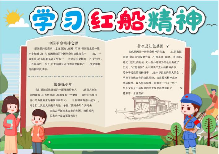 学习红船精神爱国教育手抄报小报.pdf 1页