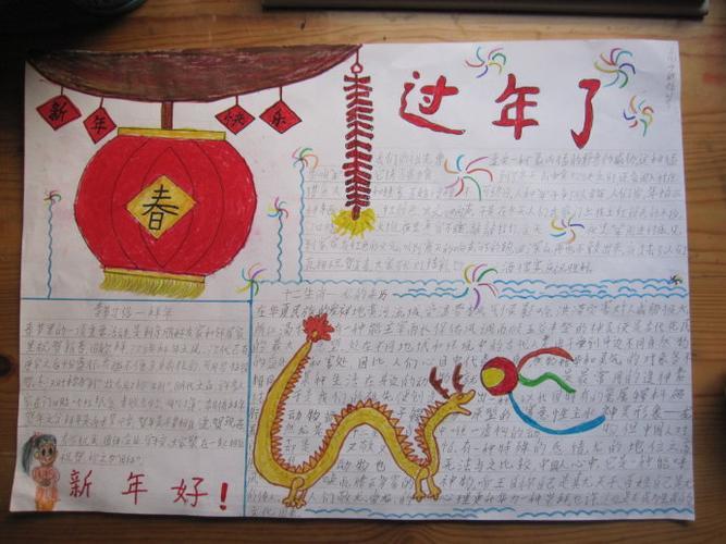 关于春节龙年的手抄报年的手抄报