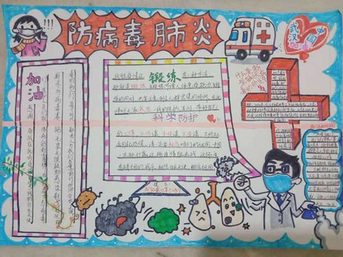 大浪现英雄梓潼县文昌中学八年级十二班学生潘晓婷在手抄报中