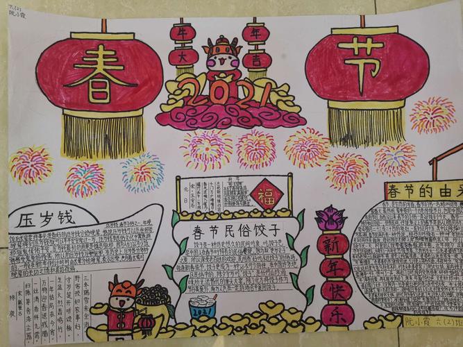 元宵节主题活动 写美篇  这些手抄报是同学们利用寒假期间围绕春节