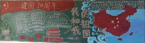 六班班庆国庆70周年《我和我的祖国》黑板报评比通过图文并茂的