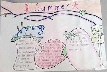 四年级夏天的英语手抄报 春天的英语手抄报