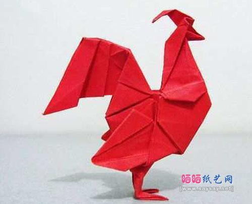 johnmontroll折纸大全 大公鸡折纸教程详细图解