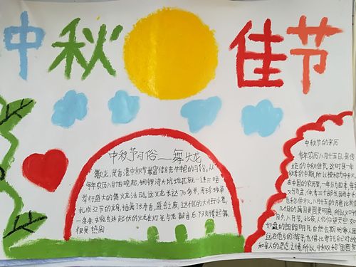 手抄报展 写美篇  传统中秋佳节来临之际为让同学们了解中国传统节日