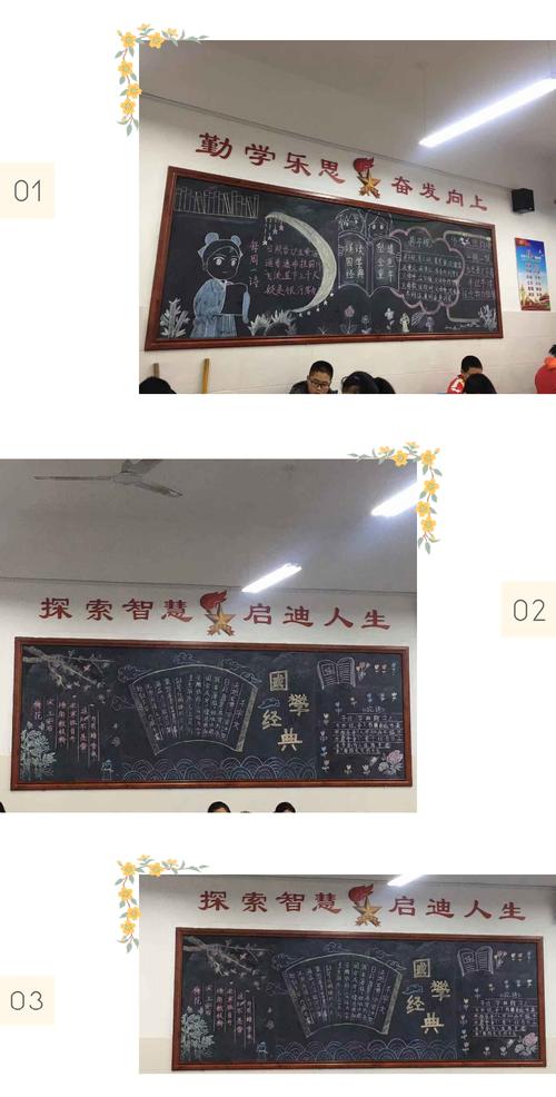 彰显学校特色沂水县第六实验小学举行传承国学经典黑板报评选活动