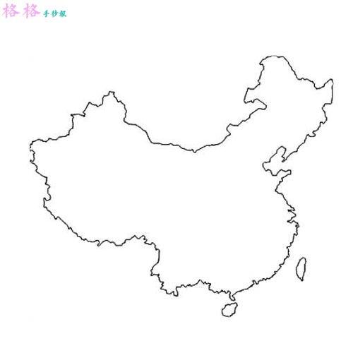 美国地图简笔画步骤中国地图线描轮廓矢量图图像形象巧记中国各省区