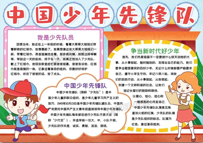 写美篇  10月13日是中国少年先锋队建队日小学六年级三班手抄报展示