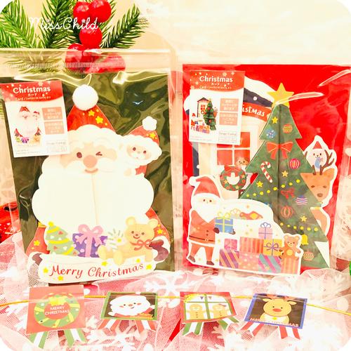日本大创圣诞立体卡片创意圣诞老人圣诞树造型留言礼品贺卡