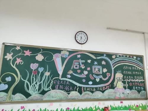 一幅幅主题突出图文并茂书写工整的黑板报反映出学生积极乐观感恩