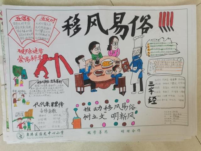 学生绘制的主题手抄报泉港区教育局供图