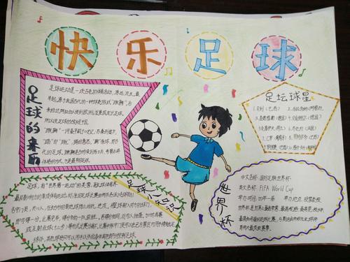 快乐足球阳光童年记东城实验小学足球知识手抄报活动