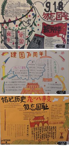 振兴中华献礼中华人民共和国成立70周年专题手抄报展