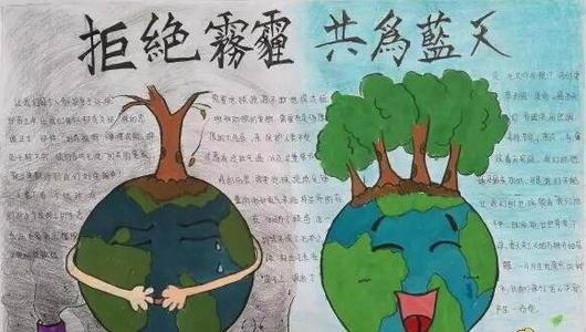 关于防治大气污染环境的手抄报 环境的手抄报-蒲城教育文学网