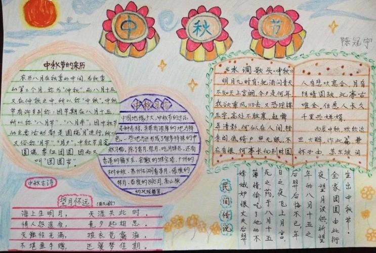 中秋节手抄报精选2中秋节中国传统节日之一为每年农历八月十五.