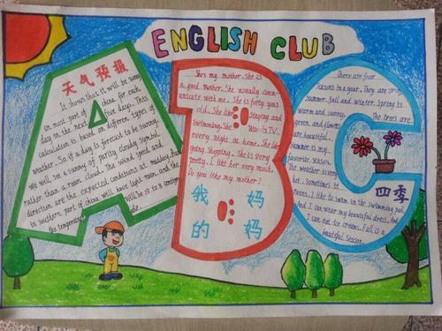 四年级上册英语最简单的手抄报 最简单的手抄报