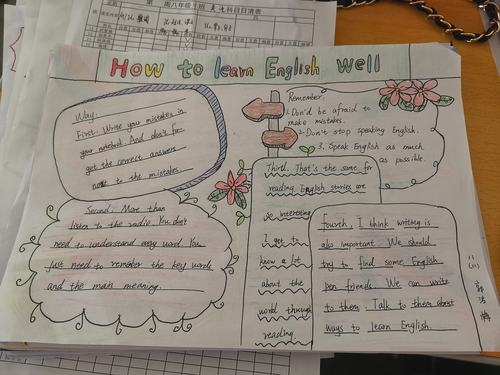 一起欣赏孩子们做的手抄报吧module1内容how to learn english
