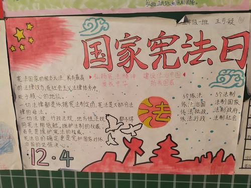 兰陵县回族希望小学宪法宣传日手抄报活动 写美篇   学生们查找紫料