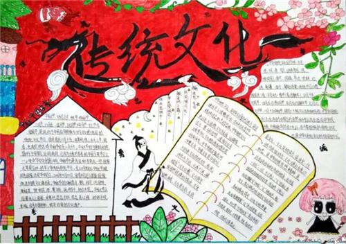 中国传统文化笔墨纸砚手抄报 中国传统手抄报