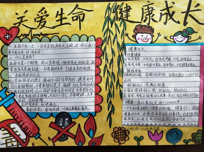 关爱生命 健康成长---徐州市汉桥小学心理健康活动月之手抄报比赛