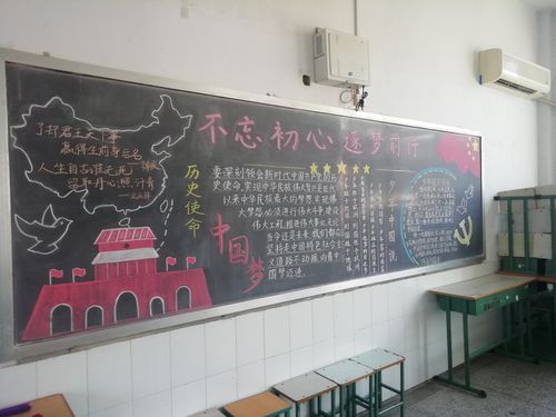 不忘初心逐梦前行漯河高中高一年级主题黑板报展示