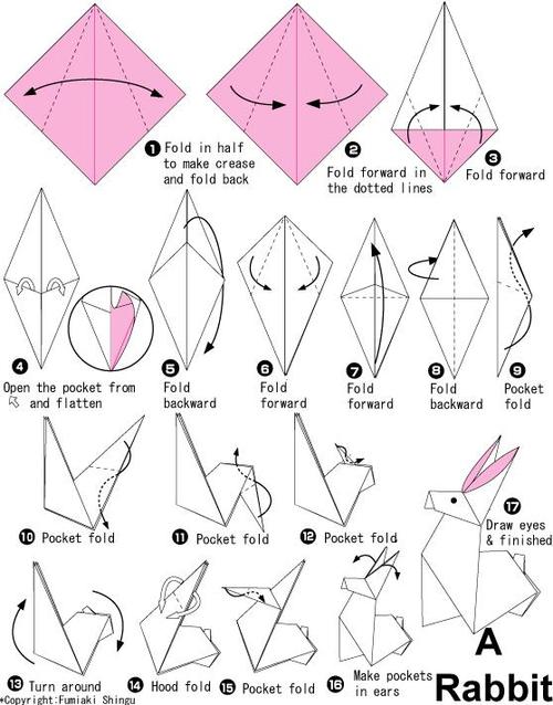 儿童折纸大全教你简单的儿童折纸小兔子折纸图解教程