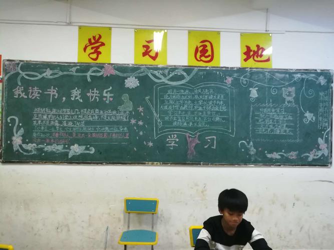 2018年文儒中学全民终身读书活动系列一一黑板报我读书我快乐.