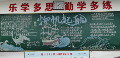 杭州新理想高中扬帆起航筑梦未来高一第一期主题黑板报