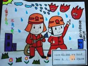 可爱卡通致敬消防英雄手抄报小报电子模板赞美消防员的手抄报少先队员