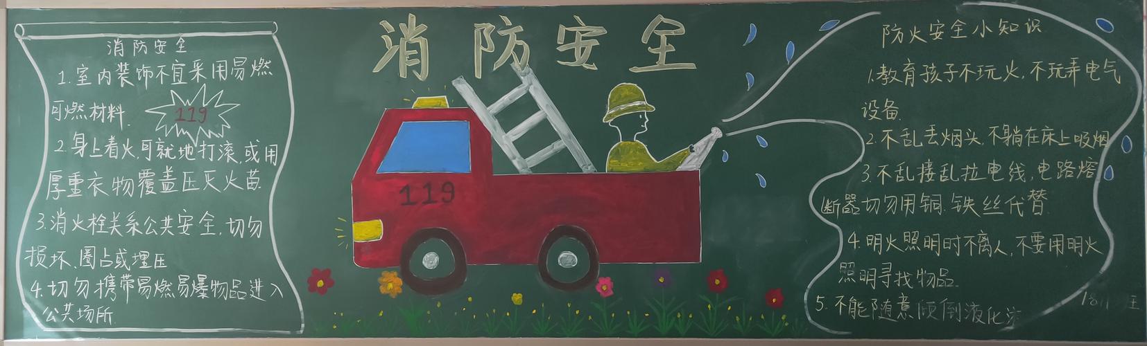 湘科团委11月以消防安全 防火防电为主题黑板报评比