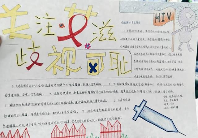 1世界艾滋病日手抄报图简单又好看图片手抄报版面设计-学笔画