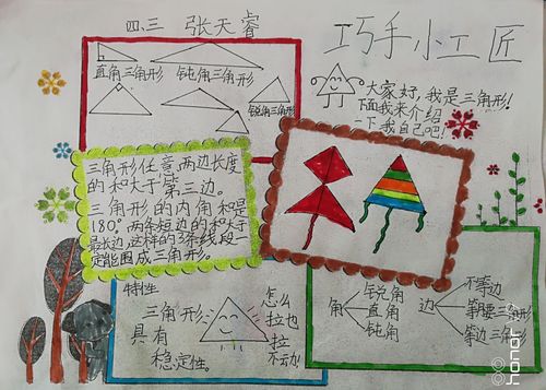 其它 巧手小工匠一四年级数学手抄报优秀作品展示 写美篇四年级的孩子