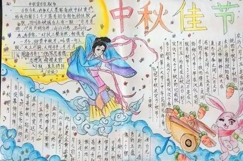 关于中秋节嫦娥奔月的手抄报 关于中秋节的手抄报