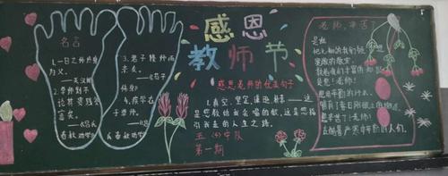 山口镇小学浓情九月感恩老师教师节主题黑板报展