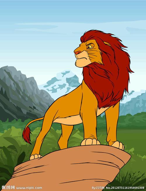 《马达加斯加》中的狮子王简笔画图片