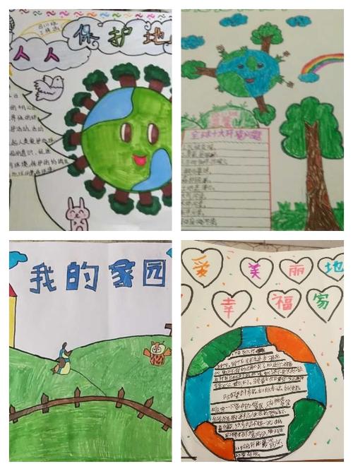 珍爱美丽地球 保护幸福家园-----安陵镇新庄小学世界地球日手抄报