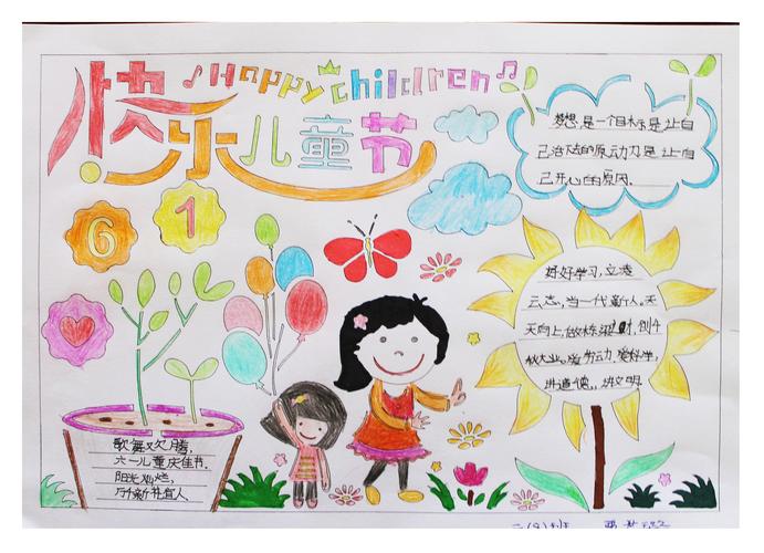 崇礼区西湾子小学庆祝六一国际儿童节手抄报展播一