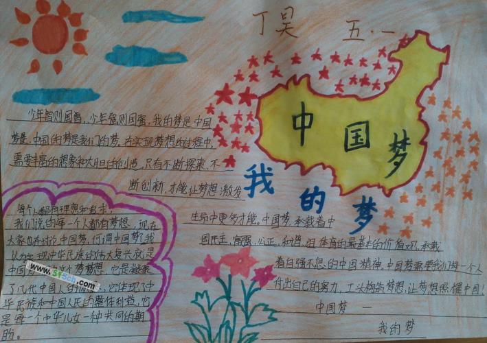 我的梦中国梦手抄报版面设计图大全