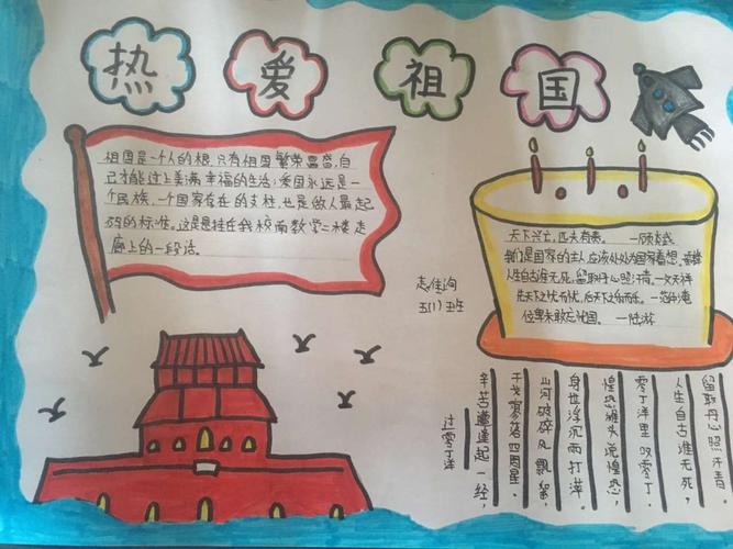 东闾小学五年级爱国主义手抄报评比活动
