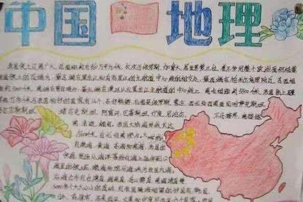 科尔沁实验初中七年二班第四期地理手抄报中国的地势和地形