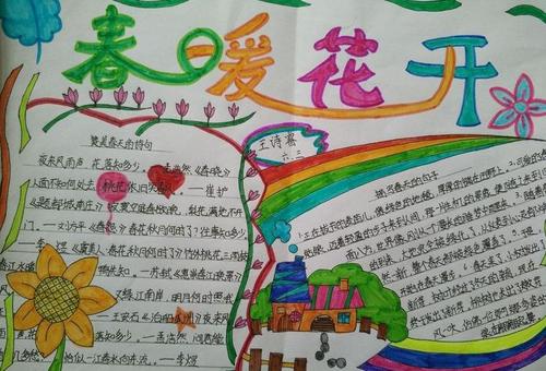 精美的春天主题手抄报版面设计图手抄报大全手工制作大全中国儿童