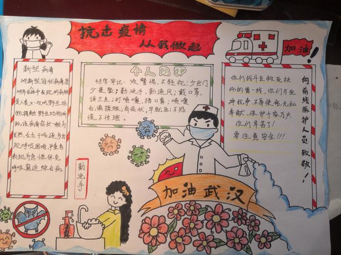 第二十三辑荆州市少儿童心战疫诗书画印手抄报作品展播