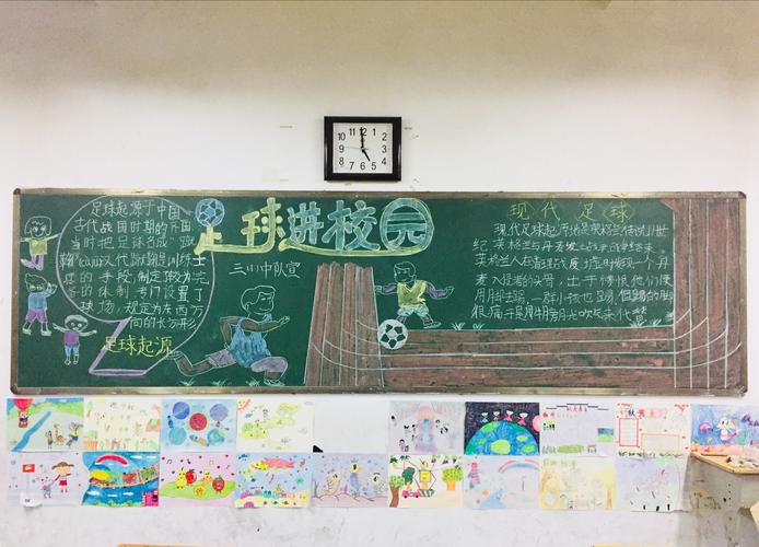 快乐足球阳光童年记东城实验小学足球知识黑板报活动