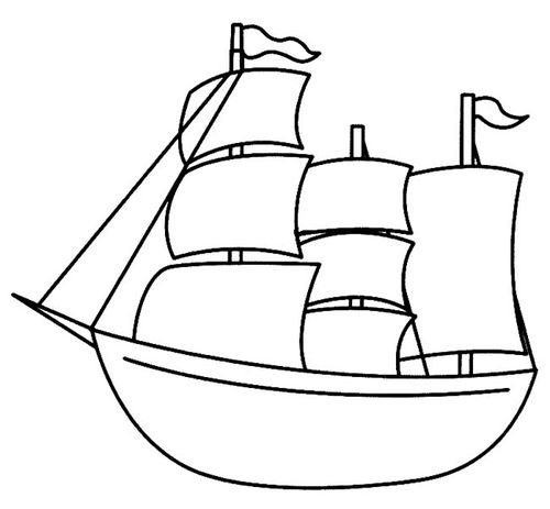 一年级船的画法图片
