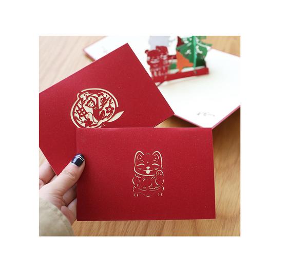 默默爱圣诞节diy手工贺卡 韩国创意新年生日卡片纸留言明信片制作