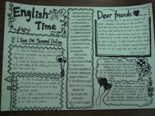 小学六年级英语手抄报图片