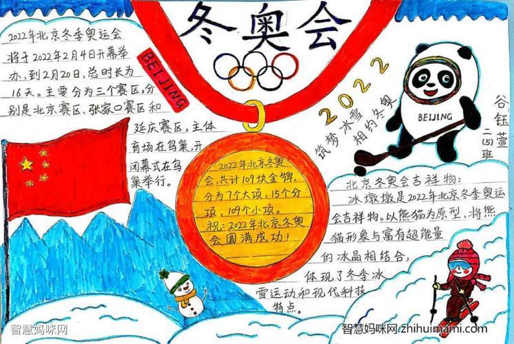 2022冬奥会人物背后的故事手抄报关于冬奥会的手抄报图画