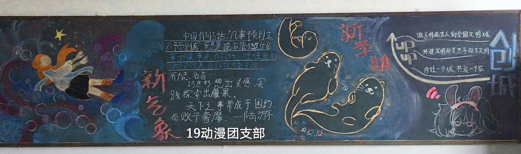 延吉市职业高级中学1918级黑板报